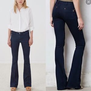 Anthropologie MIH hi rise body con slim kick flare